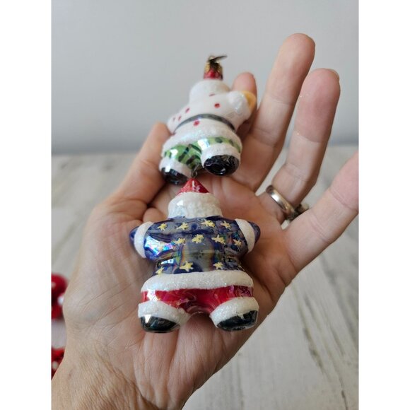 Vintage radko Santa totem American star ornaments double dangling glass tree - Picture 7 of 8